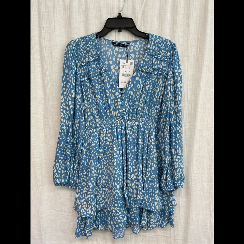 Zara animal printed mini dress